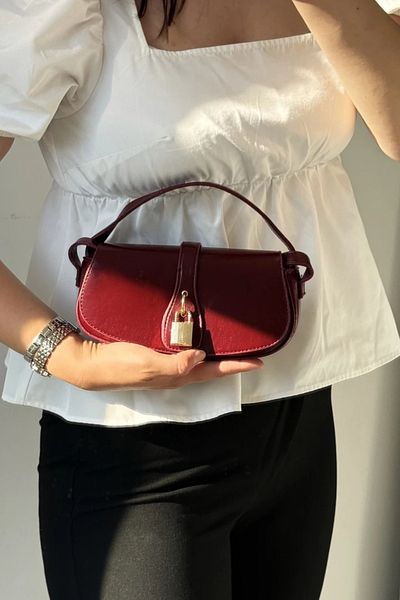 LEONAS Geanta pentru bagheta cu capac cu accesorii de blocare Solea Claret Red