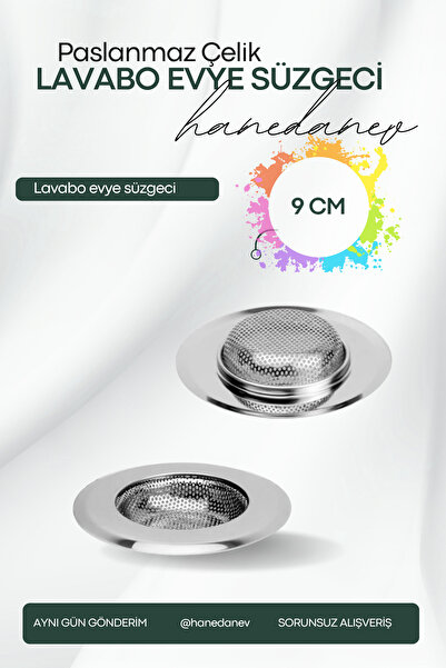 Hanedanev 1Pc Practical Stainless Steel Sink Strainer 9cm Steel Kitchen Sink ...