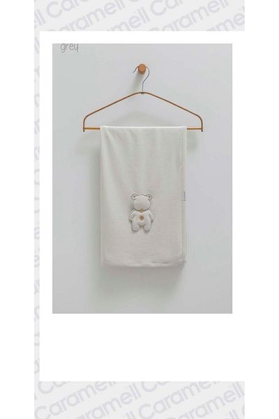 Caramell My Baby Kumsal Baby Blanket New Season Combed Cotton and Soft Textured 80X90 Cute Bear Teddy Bear 1472