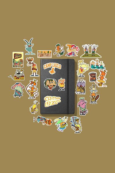 MS Major Selection مجموعة ملصقات Camp Lazlo / ملصق دفتر ملاحظات Bullet Journal وملصق الكمبيوتر المحمول