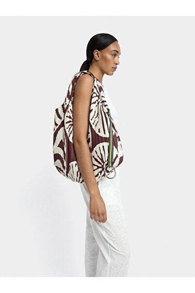 PARFOIS Pileli ve Baskılı Omuz Çantası