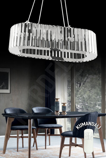 Genel Markalar Sonsuz Yuvarlak Zarif Krom 4 Lü Yemek Masası 46 cm Kumandalı L...