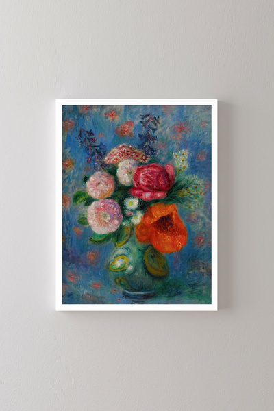 epiqart Poppy Bouquet - White Frame