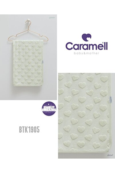 Caramell My Baby Kumsal Baby Blanket New Season Combed Cotton and Soft Textured 85X90 Cute Dreams Heart 1905