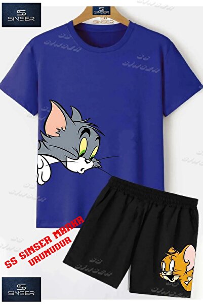 SS SİNSER Παιδικό UNISEX μπλουζάκι με στάμπα "TOM AND JERRY HEADS SIDE BY SID...