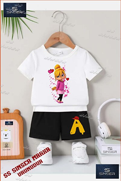 SS SİNSER تي شيرت للأطفال للجنسين "ALVIN SINCAP GIRL SINGLE" برقبة دائرية مطب...