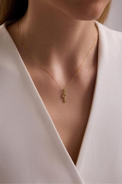 Tufanlar Kuyumculuk 14 Ayar Anahtar Altın Kolye