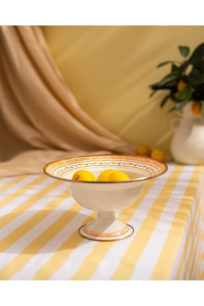 Madame Coco Rodez Footed Fruit Bowl - Orange - 30 cm