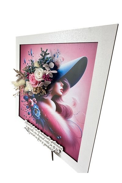 D ART FLOWERS Painting with cryogenic mini roses and stabilized lichens