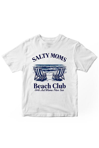 designedfy Salty Moms Printed Women's Tshirt White