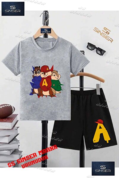 SS SİNSER Children's Unisex “Alvin 3Lu Squirrel Colorful Canvas“ Custom Print...