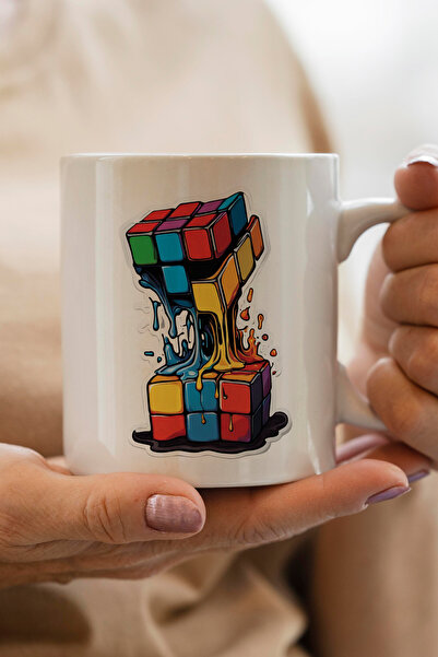 South Steel كوب القدح المطبوع على شكل مكعب الذكاء