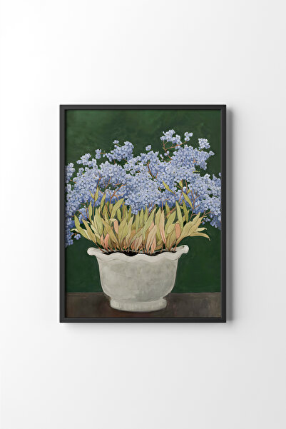 epiqart Forget Me Not Flower - Black Frame