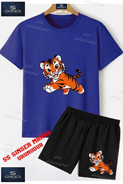 SS SİNSER Παιδικό UNISEX T-shirt "TIGER DRAWING CUTE" με ειδική στάμπα και λα...