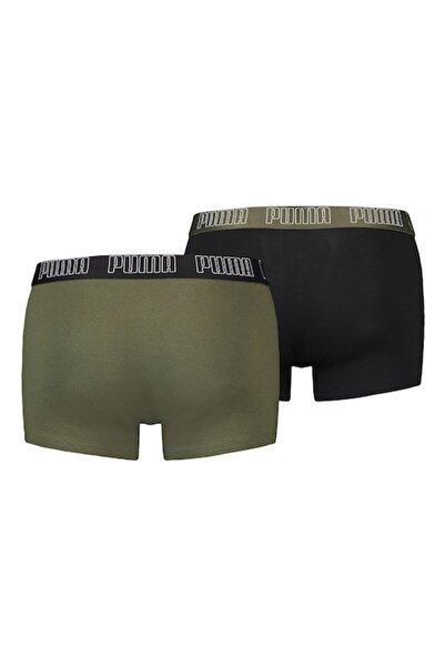 Puma , Set of Boxers with Logo Waistband - 2 pairs, Black, Khaki, XL