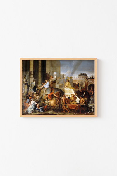 epiqart Intrarea lui Iskander în Babilonia - Cadru cu model din lemn