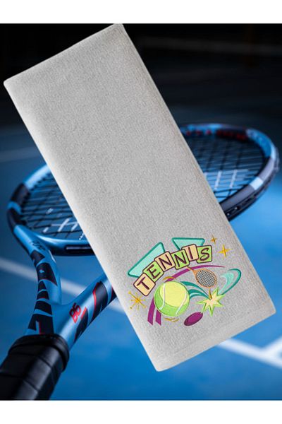 Ursa Tennis Retro Design Embroidered Sport Towel 50X90