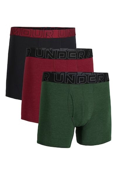 Under Armour Set de boxeri cu talie cu logo - 3 perechi, Vișiniu, Negru, L
