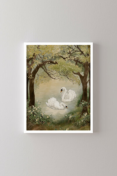 epiqart Swan Pair - White Frame