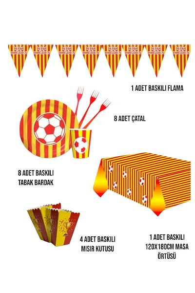 Evabrite Set de petrecere de aniversare galben roșu - Concept de aniversare tematică pentru copii pentru 8 persoane