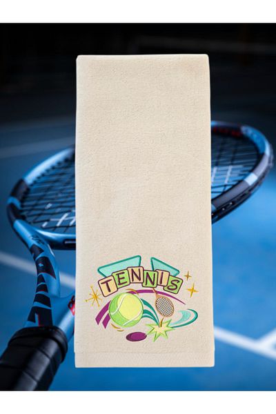 Ursa Tennis Retro Design Embroidered Sport Towel 50X90