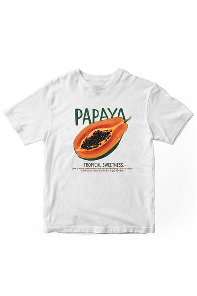 designedfy Papaya Printed Women's Tshirt White