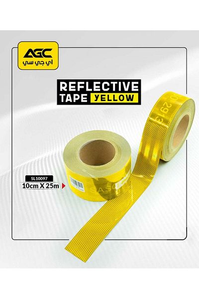 AGC High-Quality 25m x 10cm Reflective Sticker Clear Tape for Bright Truck Trailers