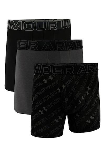 Under Armour Set de boxeri din amestec de bumbac - pachet de 3, Negru, Gri închis, XL