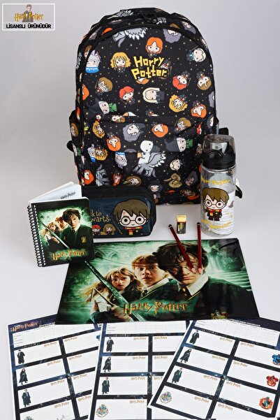 Harry Potter DEKOMUS İLE LİSANSLI HARRY POTTER BÜYÜK BOY OKUL ÇANTASI,KALEM Ç...