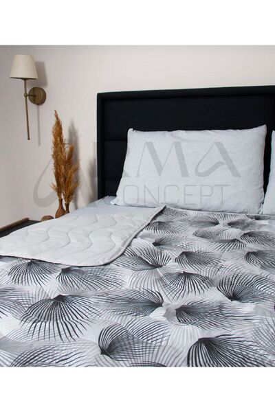 Arma Concept Double Patterned Multi-Purpose Bedspread & Pique Set & 2 Pillowcases & Fitted Sheet