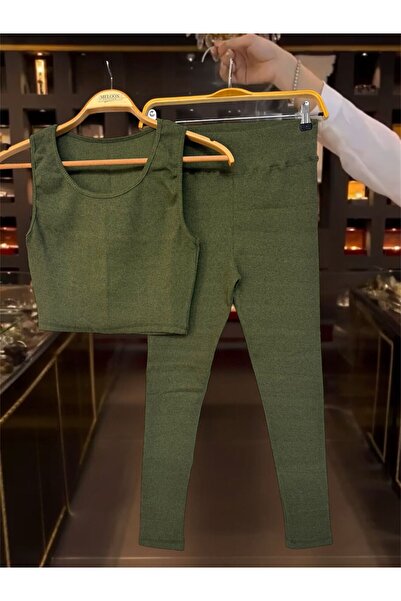 MELOOX Set cu colanți de fitness pentru yoga cu detaliu brodat