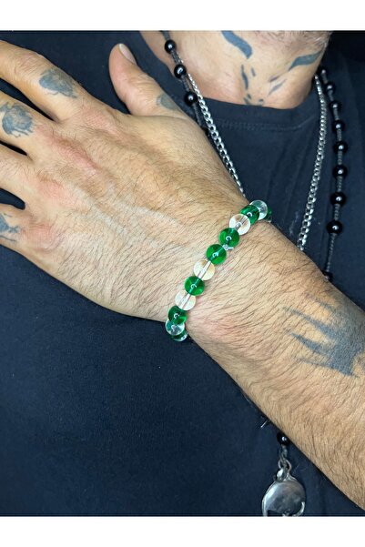 Mos Tespih Libra Sign Double Color Glass Bead Bracelet