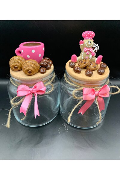 renklidüşler 2’li Pembe Kahve&Kurabiye Kavanoz Seti