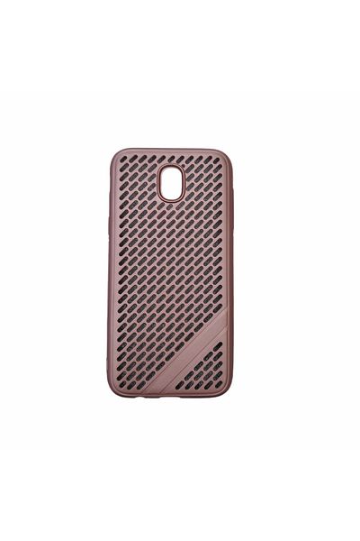 OEM Case compatible with Samsung Galaxy J5 (2017) Pink Silicone with holes, with Silver Glitter Foil