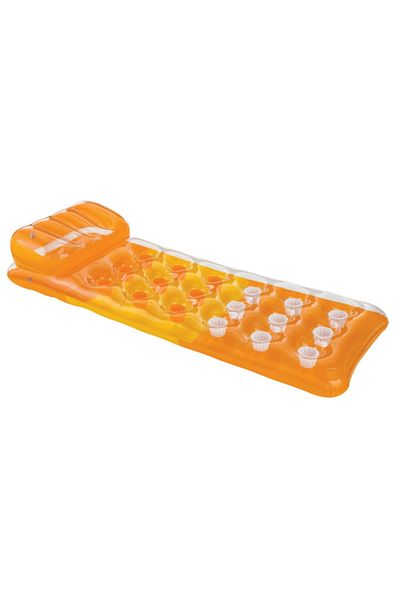 TOPI TOY Saltea gonflabila plutitoare, pentru plaja sau piscina, 186 x 70 cm, portocalie