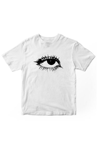 designedfy Eye Printed Women's Tshirt White
