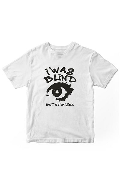 designedfy Blind Printed Unisex Tshirt White
