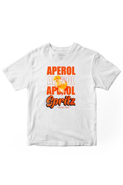 designedfy Aperol Aperol Printed Women's Tshirt White