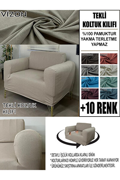 Home %100 PAMUK FRANSIZ KUMAŞ TEKLİ KOMPLE GİYDİRME TEKLİ & BERJER , BOHEM, PORTO, vb MODEL KOLTUK KILIFI