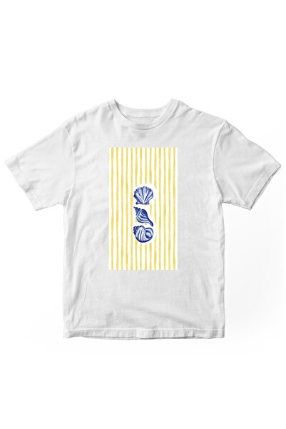 designedfy Γυναικείο μπλουζάκι με στάμπα παραλίας Λευκό