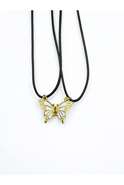 Yuchicly قلادة مغناطيسية على شكل فراشة للعشاق - طقم زوجين مكون من قطعتين للنس...