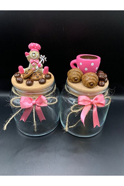 renklidüşler 2’li Pembe Kahve&Kurabiye Kavanoz Seti