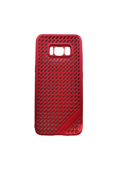 OEM Carcasă compatibilă cu Samsung Galaxy S8, silicon roșu cu găuri, cu folie...