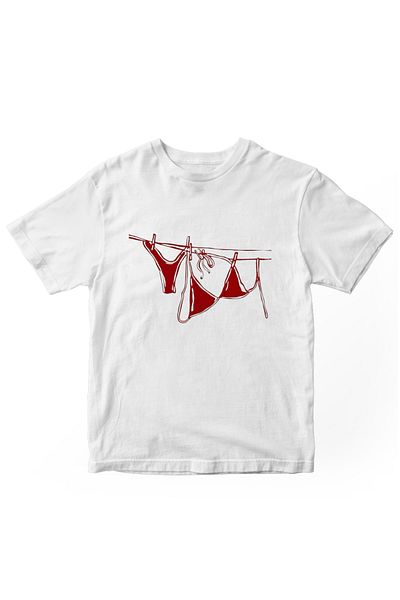 designedfy Bikini Printed Women's Tshirt White