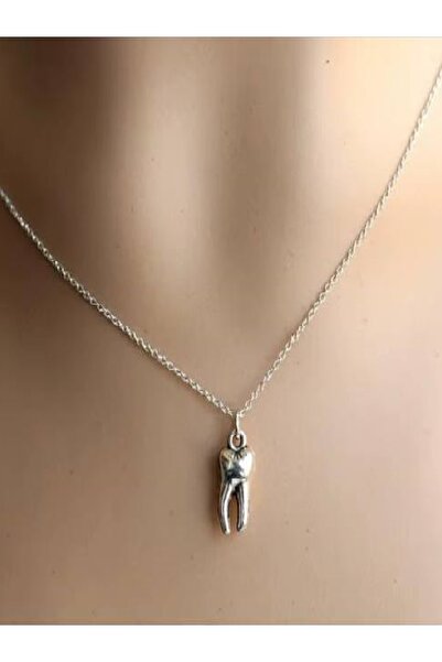 Yuchicly Diş Figürlü kadın erkek Kolye – Zamak Kaplama Anatomik ve Gotik