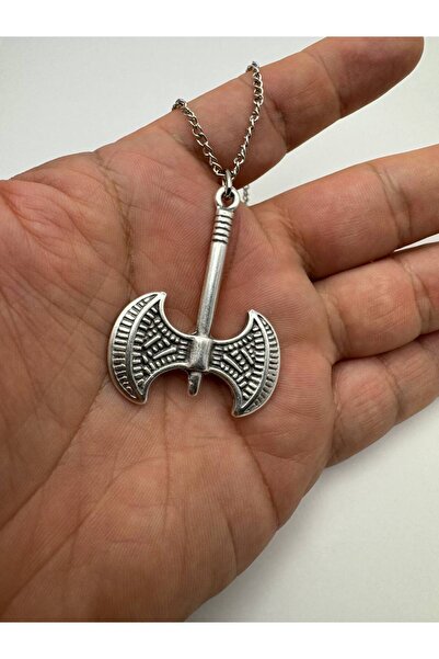 Yuchicly قلادة على شكل سيف الفايكنج مع شكل الفارس - مطلية بالزاماك للنساء وال...