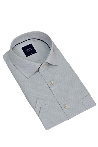 KAMER Men's Classic Short Sleeve Shirt 9528 Bgl-St04749