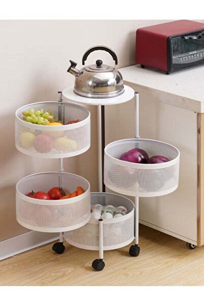 Generic Rotating Multi-Purpose Storage Cart, 4 Circular Layers