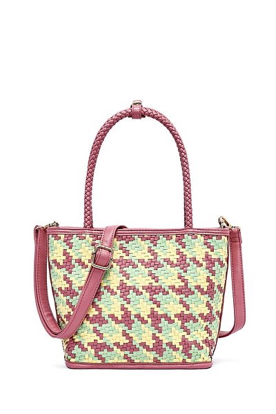 Derimod Women's Pink Knitted Shoulder Bag 25Sbd263529