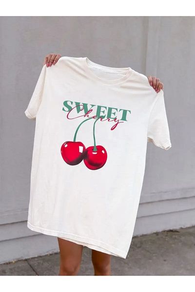 sole stories Premium Oversize Cut Short Sleeve Printed T-Shirt